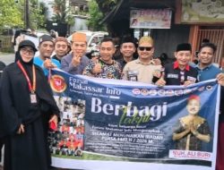 Media Forum Makassar Info Bersama Lurah Rappokalling Berbagi Takjil di Perempatan Jalan Sunu Kota Makassar