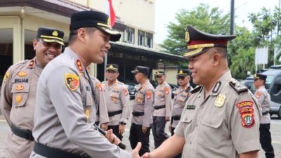 Kapolres Pelabuhan Tanjung Priok, AKBP Aris Wibowo, S.I.K., M.H., Pimpin Upacara Kenaikan Pangkat