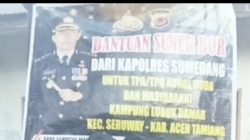 Warga Aceh Tamiang Sampaikan Terima Kasih kepada Kapolres Sumedang atas Bantuan Sumur Bor