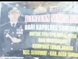 Warga Aceh Tamiang Sampaikan Terima Kasih kepada Kapolres Sumedang atas Bantuan Sumur Bor
