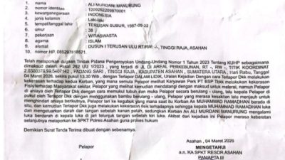 Laporan Pengeroyokan Ali Murdani Masih Berproses, Istri Korban dan Tokoh Masyarakat Kembali Buat Laporan Baru ke Polres Asahan