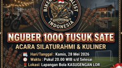 Bikers Journalist Indonesia Gelar “Acara Silaturahmi NGUBER 1000 Tusuk Sate” Merayakan Idul Adha 1447 H.