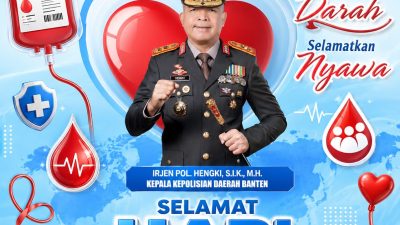 Hari Donor Darah Sedunia, Polda Banten Dorong Kepedulian Kemanusiaan