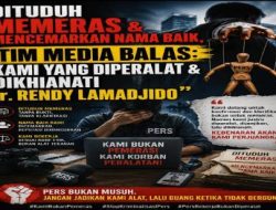 Dituduh Memeras & Mencemarkan Nama Baik, Tim Media Balas : Kami yang Diperalat & Dikhianati Ir. Rendy Lamadjido   