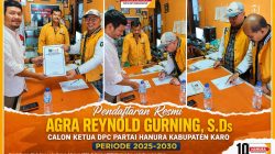 Agra Reynold Gurning Melesat Sendiri, Jadi Satu-Satunya Pendaftar Ketua Hanura Karo