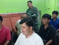 Koramil 1401/Kesambi Gelar Nobar Gembira Piala Dunia 2026 Bersama Warga.