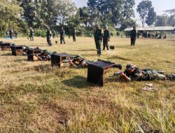 Personel Jajaran Kodim 0808/Blitar Gelar Latihan Menembak Senjata Ringan Semester I