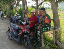 Komsos, Babinsa Kodim Ponorogo Ajak Warga Jaga Kamtibmas