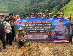 Polsek Tanjungmedar Hadir dan Peduli Terhadap Ketahanan Pangan Melalui Lomba Pembasmian Hama Tikus Dalam Rangka Hut. Bhayangkara Ke-80