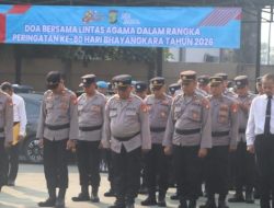 Polres Tanjung Priok Gelar JJOS Doa Bersama Lintas Agama Berikan Penghargaan kepada Personel Berprestasi dan di Hari Bhayangkara ke-80