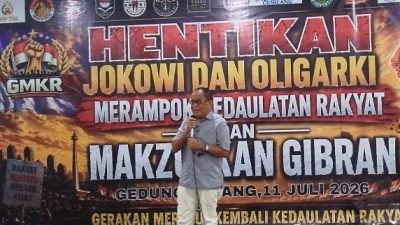 GMKR Serukan Penghentian Jokowi dan Oligarki, Desak Pemakzulan Gibran di Gedung Joang 45