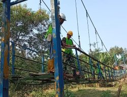 Harapan Baru Warga Larangan Utara dan Larangan Selatan, Jembatan Gantung Kecapi Mulai Dibangun