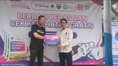 Peduli Sesama, Jagatara dan MTXL Gelar Aksi Berbagi Beras Serta Cek Kesehatan Gratis