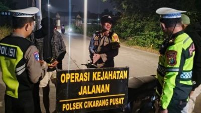 Jaga Jakarta Jaga Bekasi, Polsek Cikarang Pusat Gelar OKJ Antisipasi Kejahatan Jalanan
