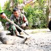 Pembangunan Jalan Rabat Beton TMMD Ke-129 Kodim 0620/Kab. Cirebon Dikebut Demi Kesejahteraan Warga