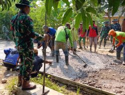 Kerja Keras Satgas dan Warga Berbuah Hasil, Pembangunan Jalan Rabat Beton TMMD ke-129 Capai Separuh Target