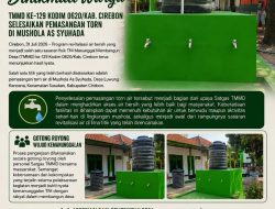 Air Bersih Kian Dekat Dinikmati Warga, TMMD ke-129 Kodim 0620/Kab. Cirebon Selesaikan Pemasangan Torn di Mushola As Syuhada