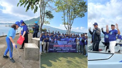 Demokrat Bali Tebar 3.000 Benih Ikan di Danau Beratan, Perkuat Komitmen Jaga Lingkungan