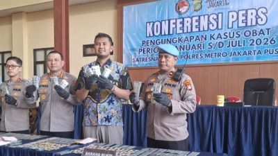 Polres Jakarta Pusat Berantas Penyalahgunaan Obat Keras Ilegal : Tangkap 92 Pengedar Dan 118.494 Butir Diamankan 