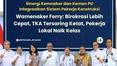 Gandeng Kementerian PU, Wamenaker Ferry Integrasikan Data Pekerja Demi Lindungi Tenaga Lokal