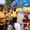 JJOS Semarak HUT ke-81 RI, Polsek Kawasan Kalibaru Polres Pelabuhan Tanjung Priok, Gelar Gowes Sehat Bersama Masyarakat