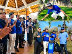Peringati HUT Ke-25, Demokrat Bali Gelar Aksi Peduli Lingkungan di Kawasan Pura Rambut Siwi Jembrana