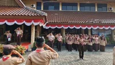 Upacara Peringatan HUT Pramuka Ke -65 Kwartir Ranting Kepulauan Seribu Selatan