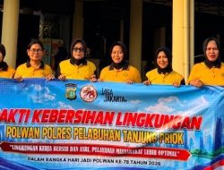 Semarak HUT Polwan ke -78, Polwan Polres Priok Gelar Bakti Kebersihan dan Anjangsana Purnawirawan