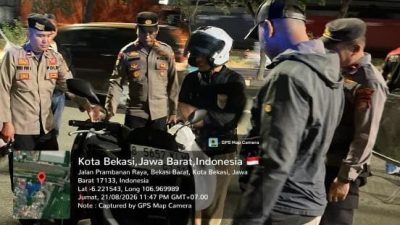 Jaga Jakarta On The Spot, Waka Polsek Bekasi Barat Pimpin KRYD dan Razia Stasioner Cegah Tawuran
