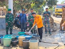 Sinergi Kodim 0614/Kota Cirebon, PDAM dan BPBD Salurkan Air Bersih untuk Warga Kopi Luhur