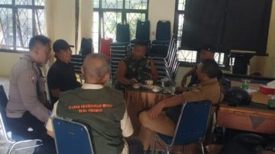 Sambangi Kantor Kelurahan Kecapi, Bhabinkamtibmas Perkuat Sinergi Tiga Pilar Jaga Kamtibmas
