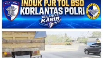 Personil Induk PJR BSD Patroli di Bahu Jalan Tol, Berikan Imbauan Utamakan Keselamatan