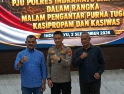 Silaturahmi Bersama PJU Polres Indramayu dan Media, Malam Purna Tugas Kasipropam dan Kasiwas Penuh Kehangatan Kekeluargaan