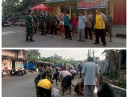 Polsek Rangkasbitung Giat Jumat Bersih Bersama Kodim 0603/Lebak Dan Kelurahan Muara Ciujung Timur