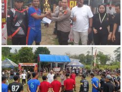 Kapolsek Rangkasbitung Dan Personel Giat Pengamanan Final Sepak Bola Turnamen Liga Desa Antar RW Se-Desa Rangkasbitung Timur