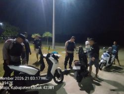 Anggota Polsek Maja Polres Lebak Laksanakan Patroli Malam Hari Antisipasi Gangguan Kamtibmas