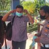 Waspada Abu Vulkanik Anak Krakatau, Samsat Jakarta Selatan Bagikan Masker