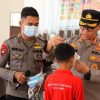 Di Tengah Kabut Asap Karhutla, Brimob Polda Jambi Beri Motivasi serta Perhatian Kesehatan Pelajar Sekolah Rakyat