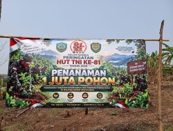 Peringatan HUT TNI Ke-81 Tahun 2026, Penanaman 1 Juta Pohon Digelar di Agro Wisata Desa Lebak Parahiang
