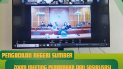 KPN Sumber Ikuti Pembinaan Virtual dari KPT Bandung, Perkuat Integritas dan Profesionalisme Peradilan