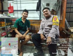 Antisipasi Gangguan Kamtibmas Anggota Polsek Maja Polres Lebak Laksanakan Patroli Dialogis Malam Hari Bersama Warga