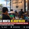 Warga Minta Klarifikasi atas Informasi Dugaan Aktivitas Permainan Online di Kopitiam Kawasan Duta Mas Jakarta Barat