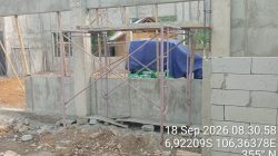 Pembangunan Masjid RSUD Cilograng Hampir Tiga Minggu Diduga Tak Beraktivitas, Pelaksana Belum Beri Keterangan Resmi.