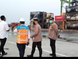 Kontainer Terbakar di NPCT 1, Polres Pelabuhan Tanjung Priok Gandeng Labfor Lakukan Penyelidikan