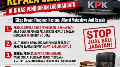 DPN-AMAR Desak KPK dan Kejagung Usut Dugaan Pungli Pelantikan Kepala Sekolah dan Dugaan KKN di Dinas Pendidikan Labuhan batu  ‎