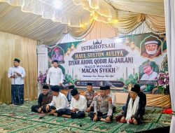 Kasihumas Polres Lebak Hadiri Istighosah Haul Syekh Abdul Qadir Al-Jailani di Cikulur