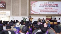 Kapolres Indramayu dengan Warga Desa Rambatan Dan (Ikatan Keluarga Madura) Gelar Silahturahmi