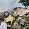 Respons Cepat Laporan 110, Polsek Lebakgedong Tangani Kecelakaan Tunggal di Tanjakan Kampung Pahingen