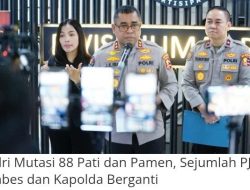 Polri Mutasi 88 Pati dan Pamen, Sejumlah PJU Mabes dan Kapolda Berganti