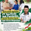 Mahasiswa Apresiasi PT Socfindo Aek Pamienke, Wujudkan Generasi Emas  Dengan Salurkan Beasiswa Kepada 400 Siswa  ‎